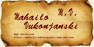 Mahailo Vukonjanski vizit kartica